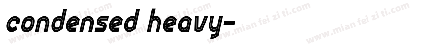 condensed heavy字体转换